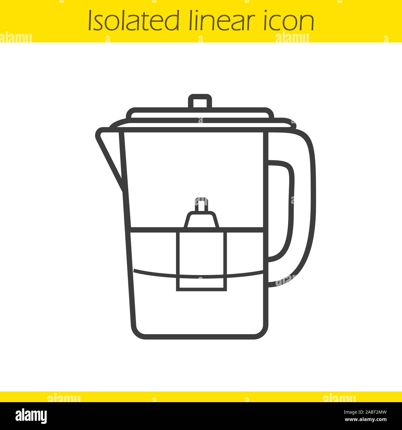 Water filter linear icon. Thin line illustration. Contour symbol