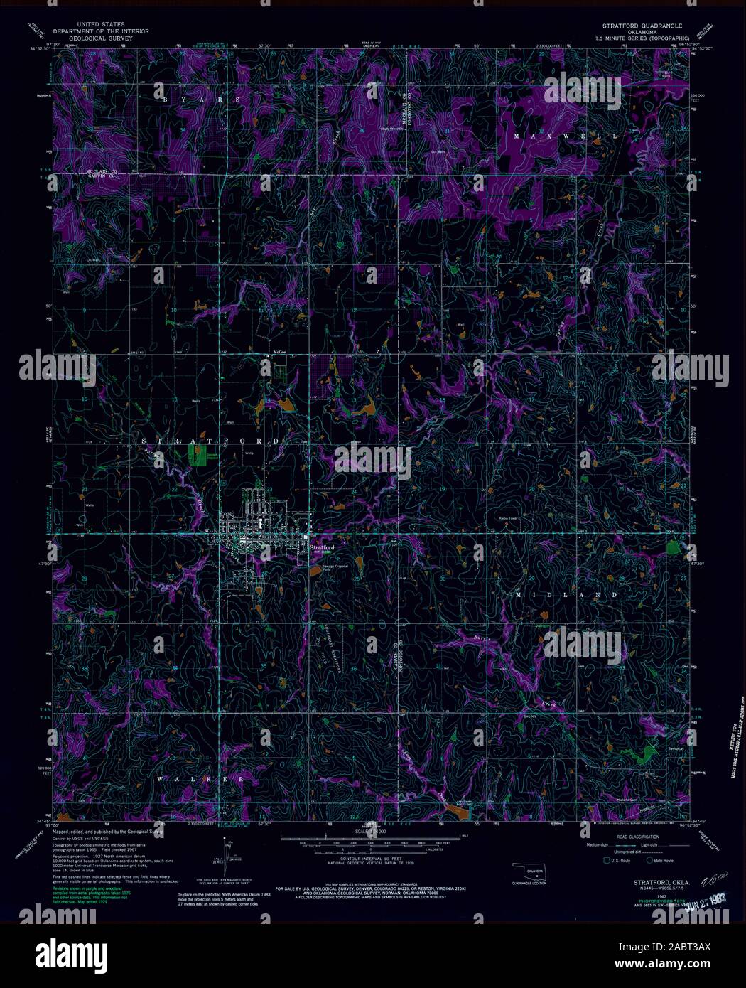 Map of stratford oklahoma hires stock photography and images Alamy
