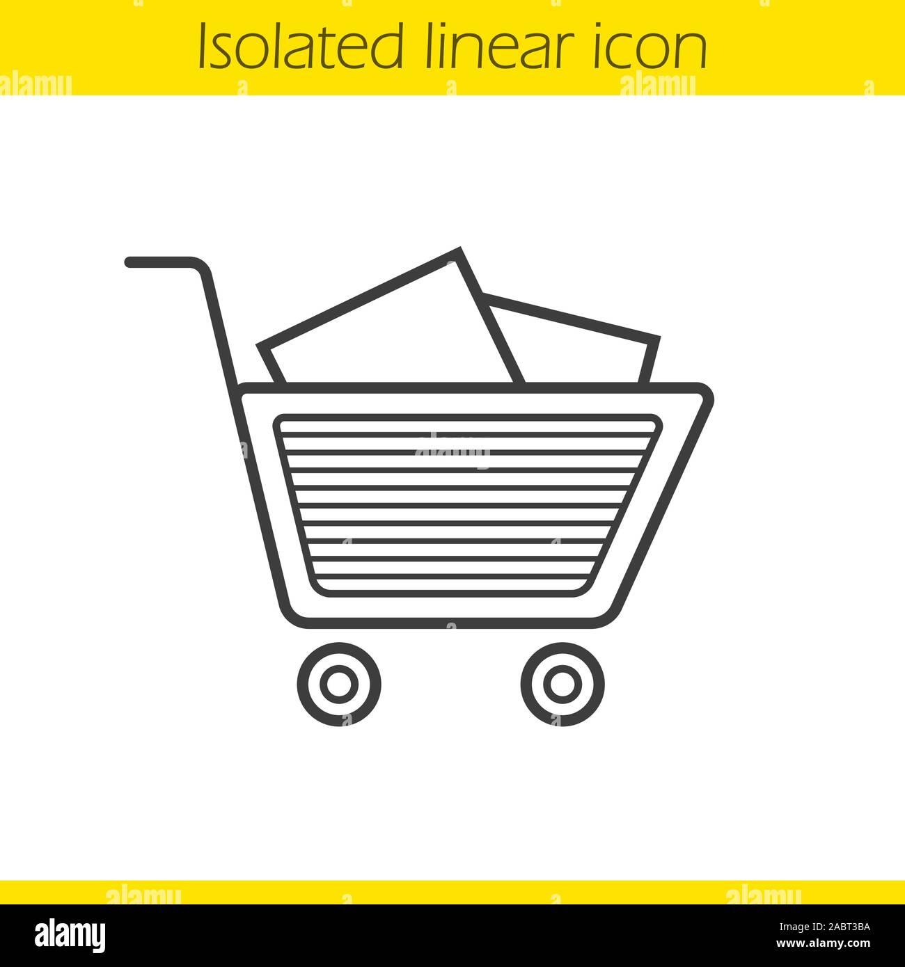 Shopping cart big wheels isolated Stock Vector Images - Alamy