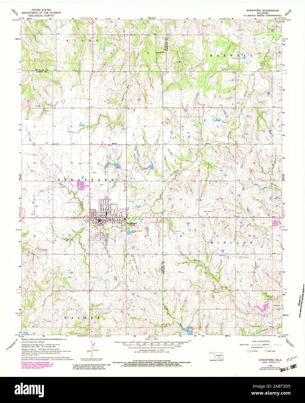 Map of stratford oklahoma hires stock photography and images Alamy