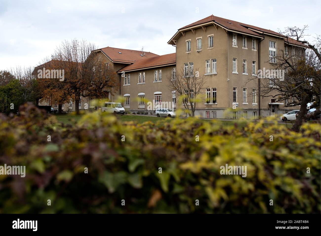 Switzerland. 19th Nov, 2019. ANIERES, SWITZERLAND - NOVEMBER 19, 2019: A  view of the Anieres collective accommodation center for asylum seekers.  Refugees can stay at the accommodation centers for a long time