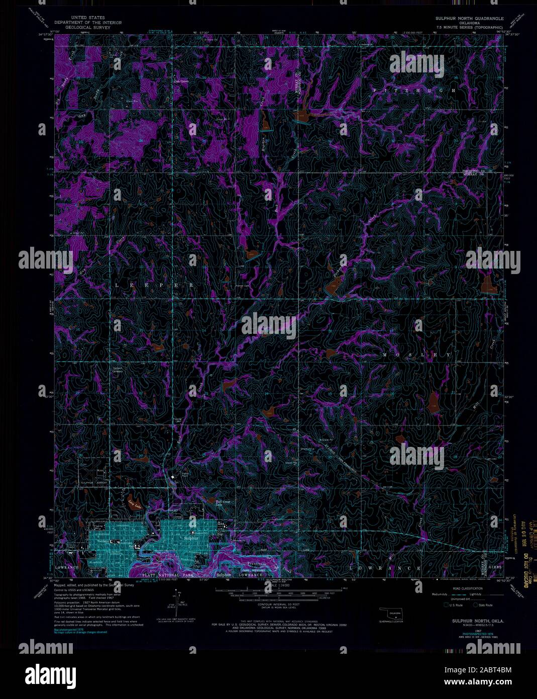 Sulphur oklahoma map hi-res stock photography and images - Alamy