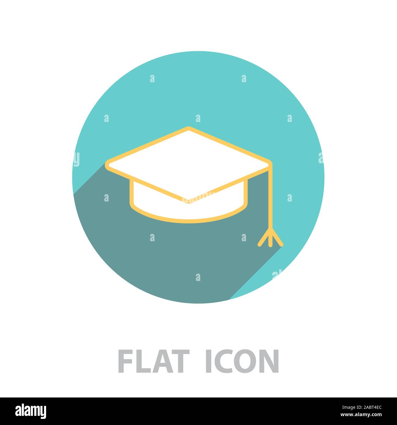 Graduation hat cap line art icon Stock Vector
