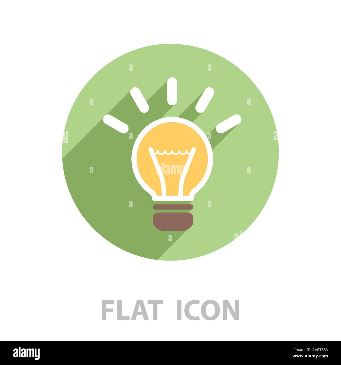 light sign ideas (lightbulb), web icon. vector design Stock Vector