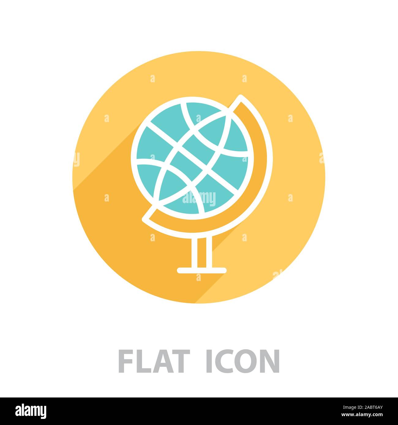 The globe line icon. vector illustration Stock Vector