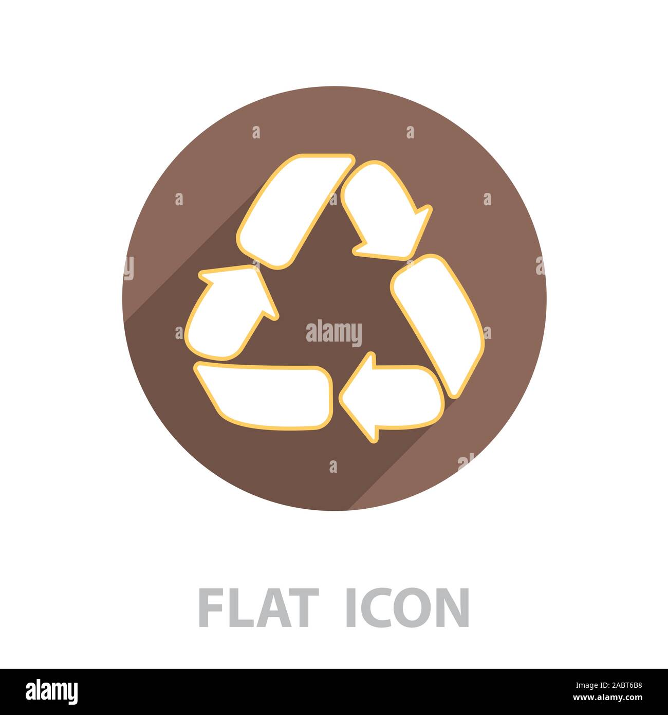 Recycle sign isolated, line icon Stock Vector