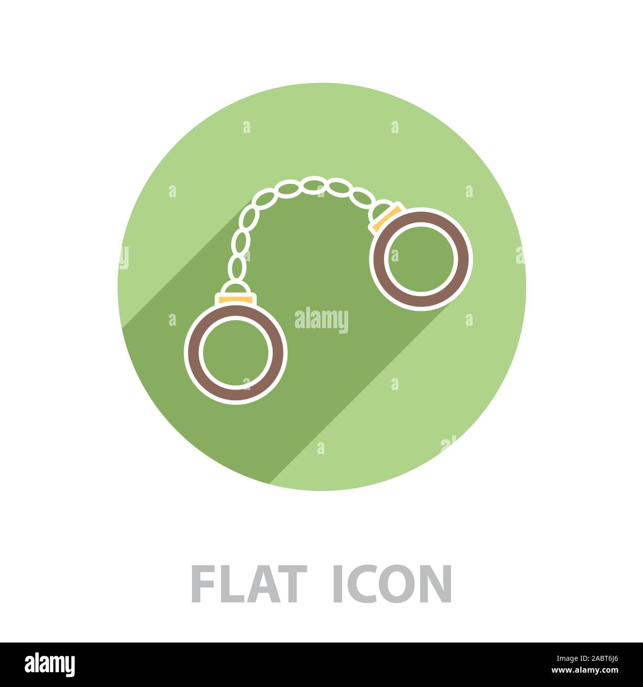 Handcuffs line icon. vector illustration Stock Vector