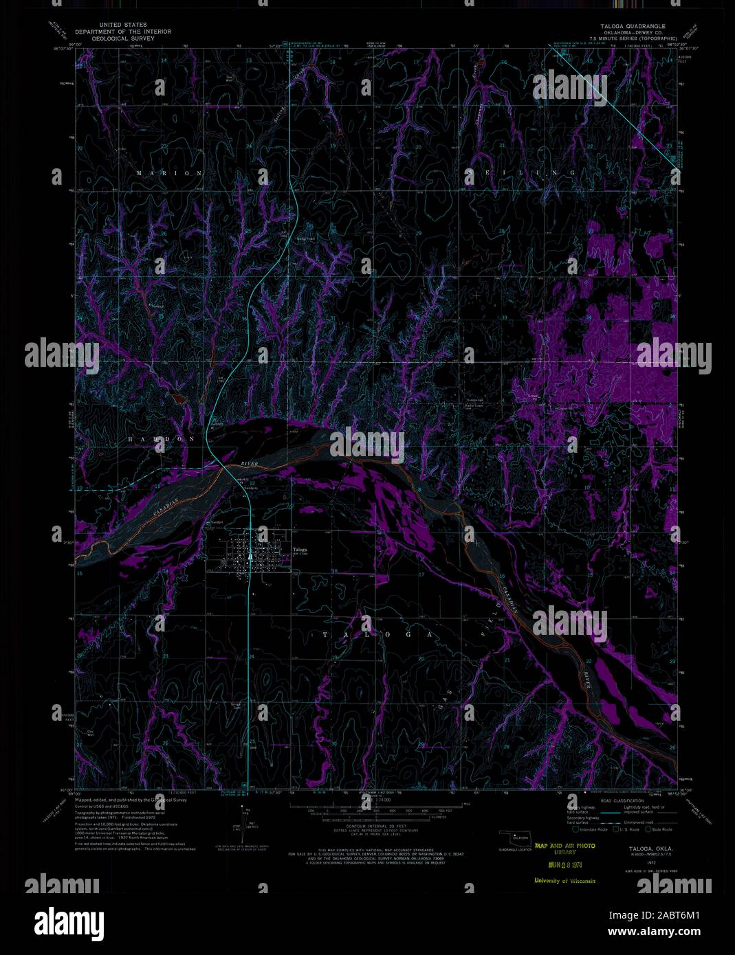 Map of taloga oklahoma hires stock photography and images Alamy
