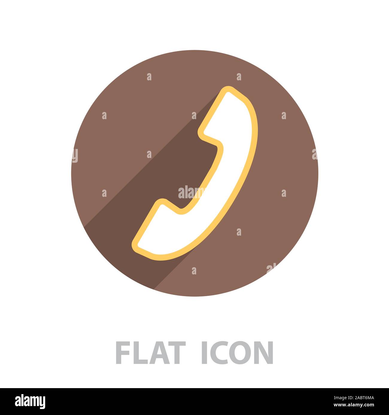 Phone handset line icon Stock Vector