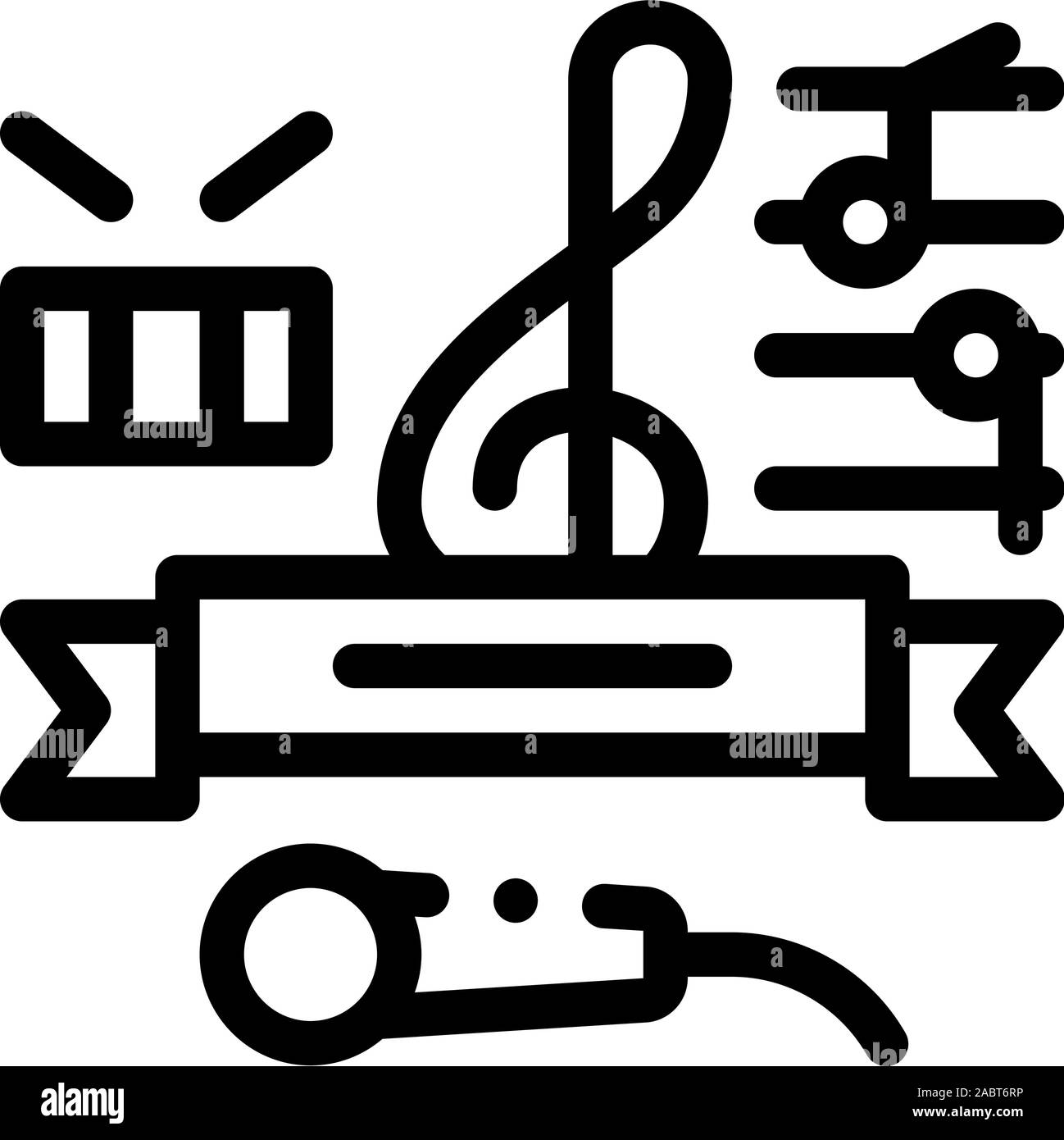 Music Lessons Graduation Icon Vector Outline Illustration Stock Vector ...