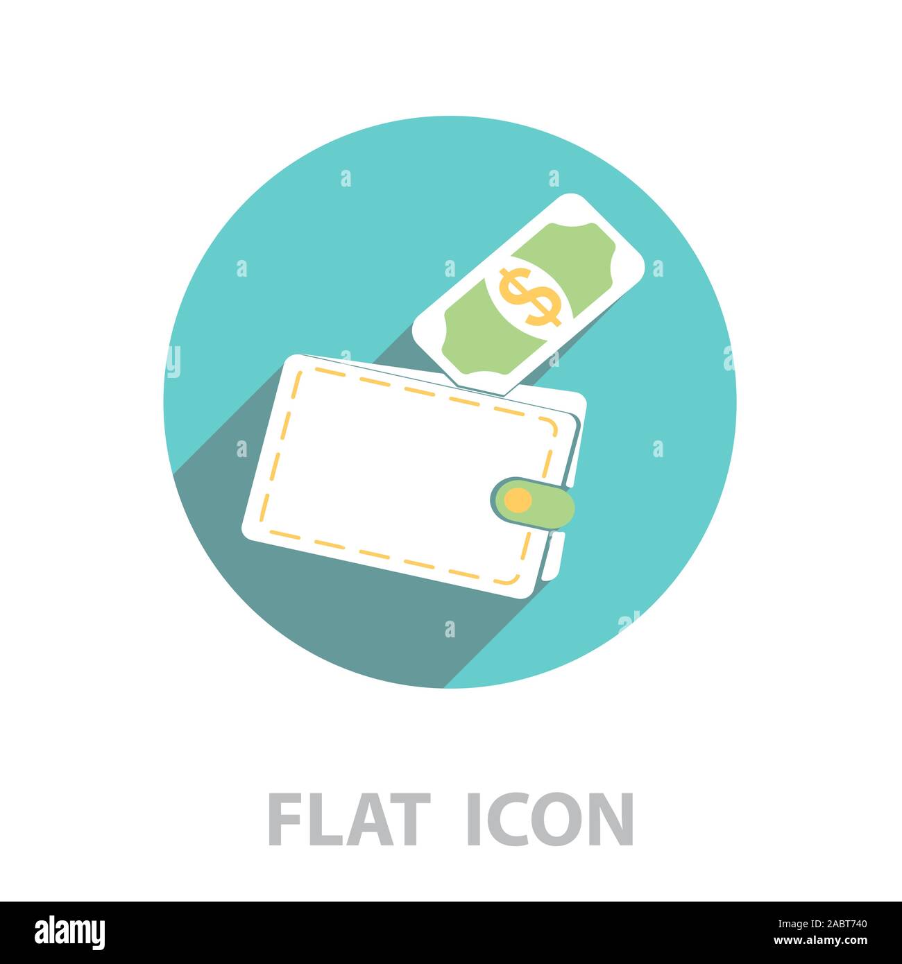 wallet with money icon. vector illustration Stock Vector