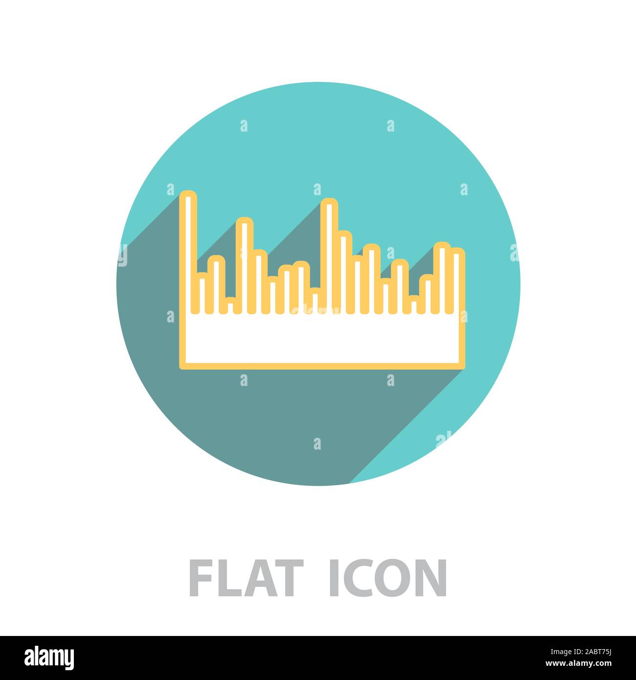 Audio equalizer line icon technology, pulse musical. Stock Vector