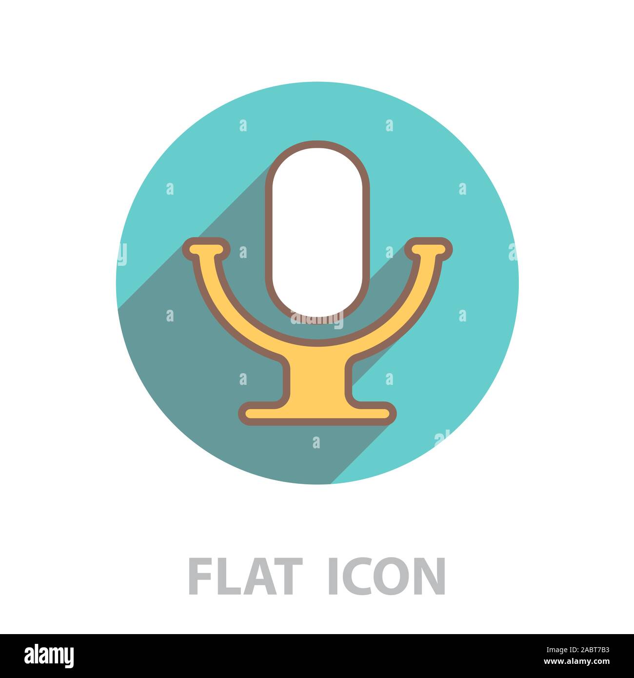 microphone line icon. vector illustration Stock Vector