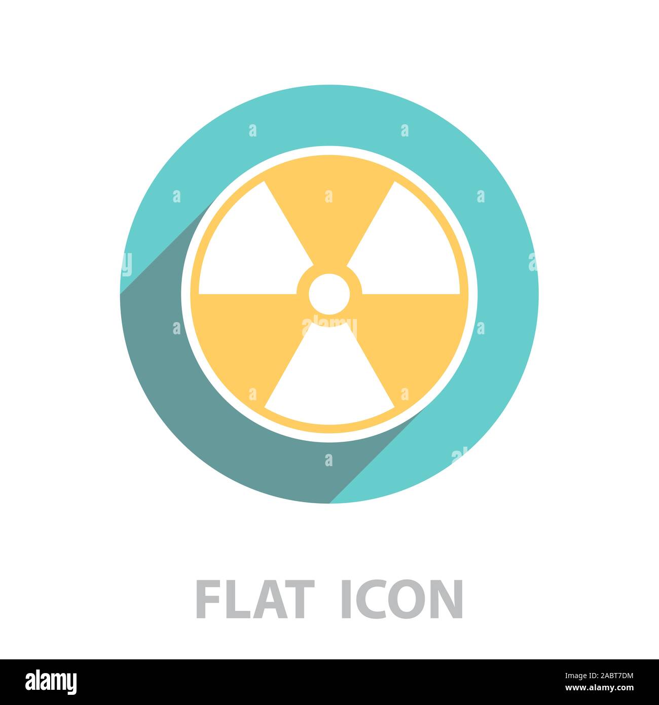 Flat radiation icon. vector illustration Stock Vector
