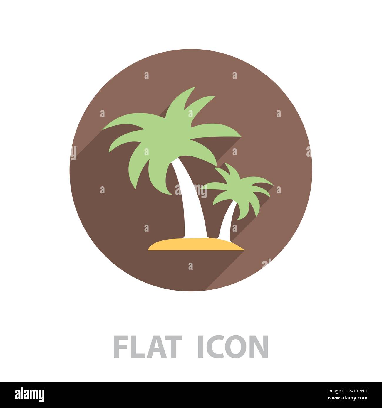 palm tropical tree icon (silhouette). vector illustration Stock Vector ...