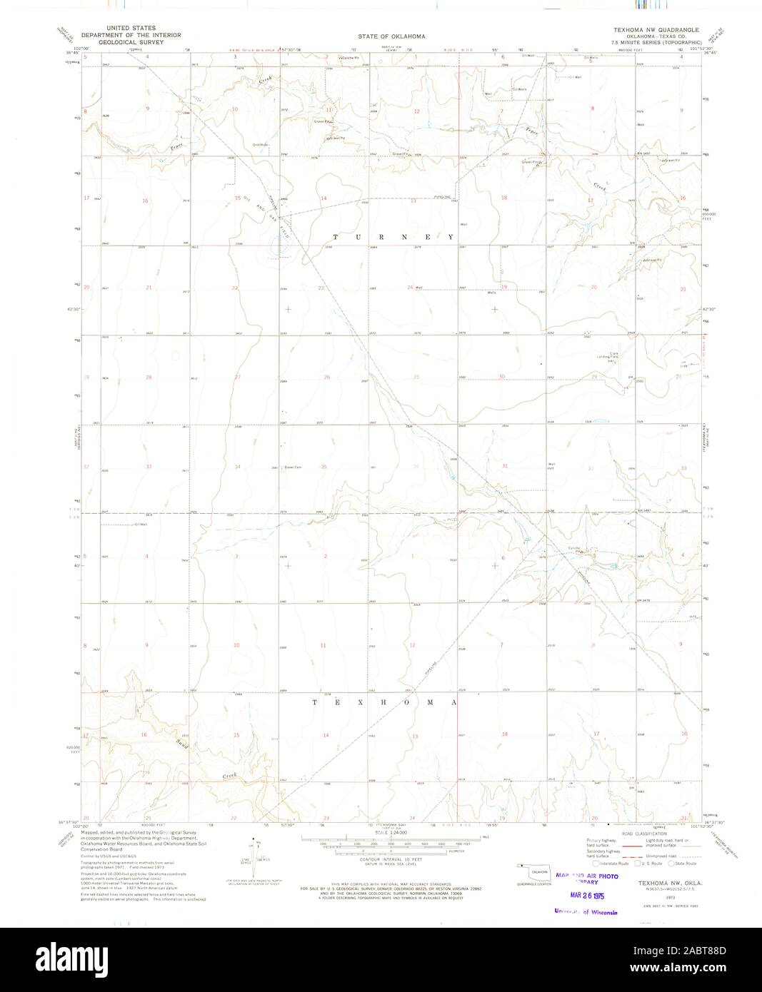 Map of texhoma oklahoma hires stock photography and images Alamy