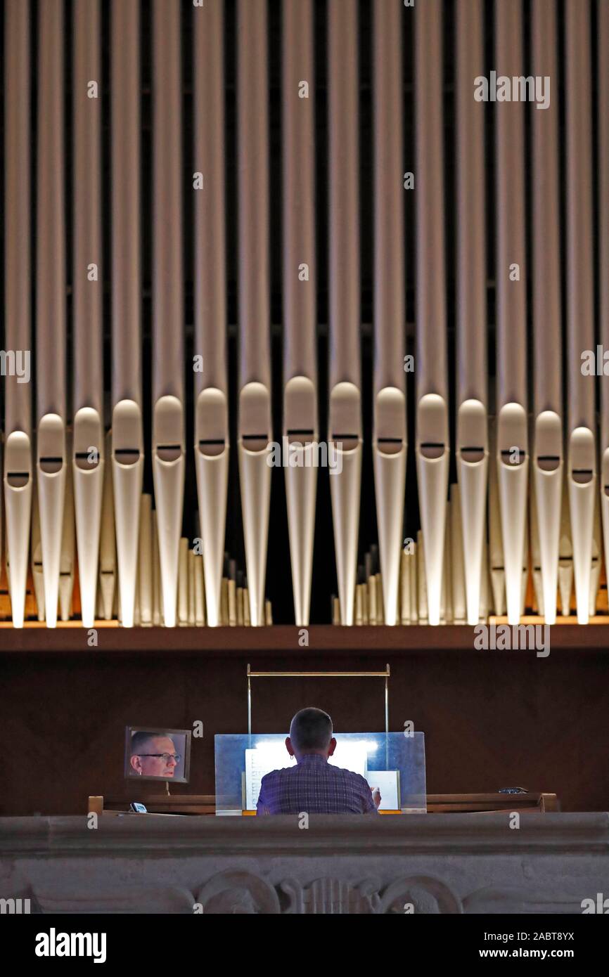 Saint Joseph church. Pipe organ. Geneva. Switzerland Stock Photo Alamy