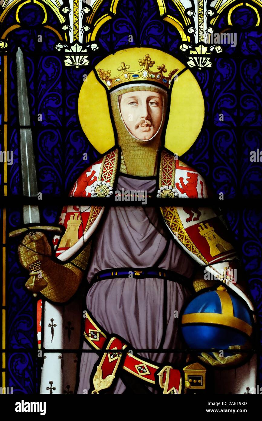 The Royal Chapel of Dreux. Gothic glass by the Sevres porcelain