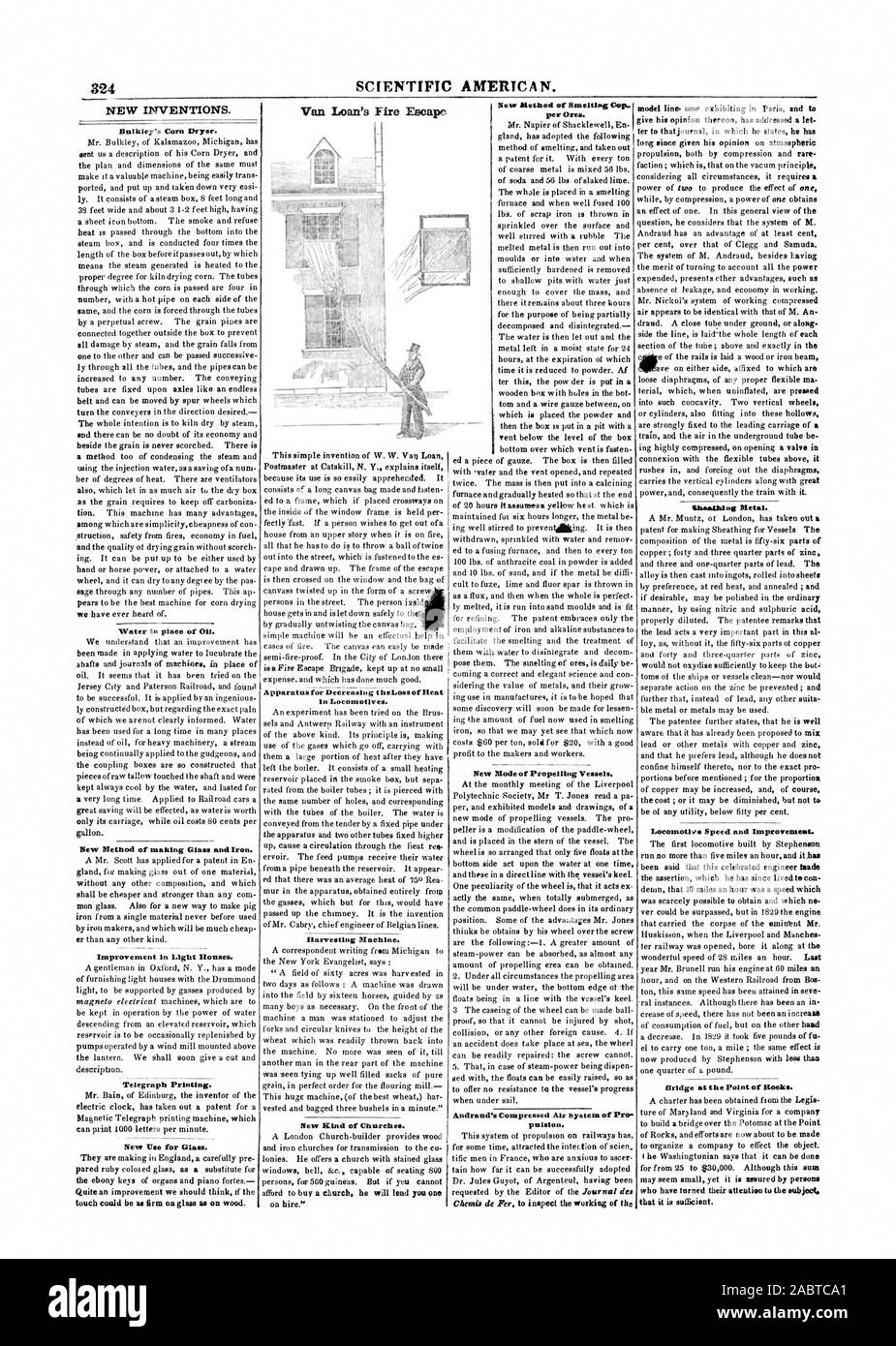 Van lean fire escape new inventions Cut Out Stock Images & Pictures Alamy