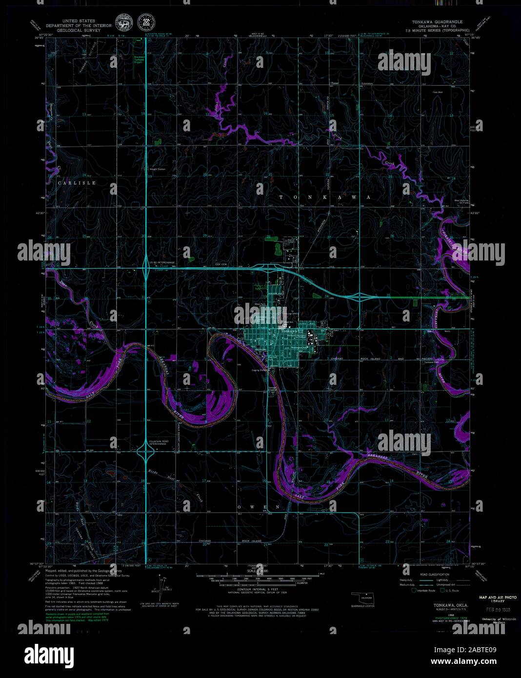 Tonkawa oklahoma map hires stock photography and images Alamy