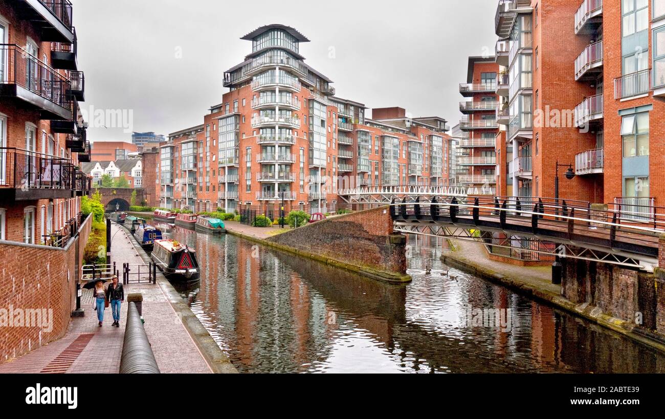 New Canal Housing near Sherbourne Wharf, Birmingham, UK Stock Photo