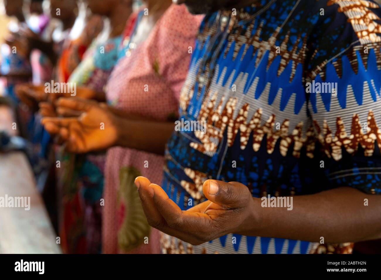 Celebration in st john paul ii catholic church kpalime togo stock