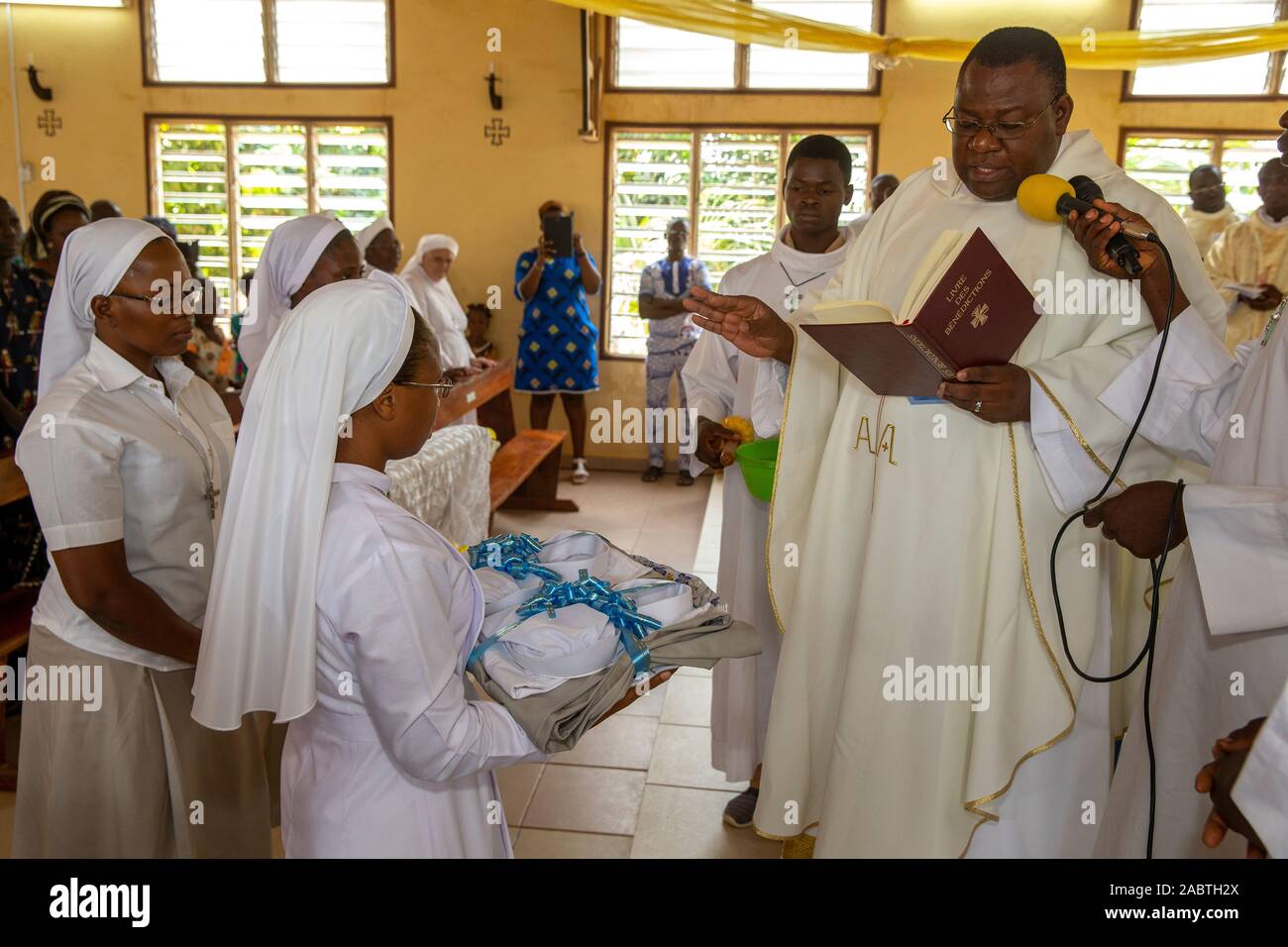 Celebration in st john paul ii catholic church kpalime togo novice