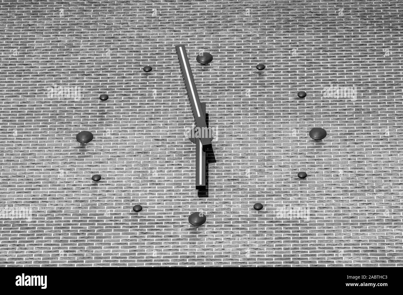 Clock On The Stadsloket Bijlmer At Amsterdam The Netherlands 2019 Stock Photo