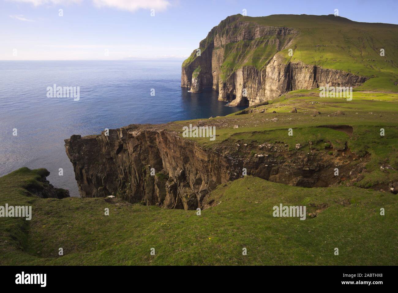 Ásmundarstakkur, Suduroy, the Faroe Islands Stock Photo