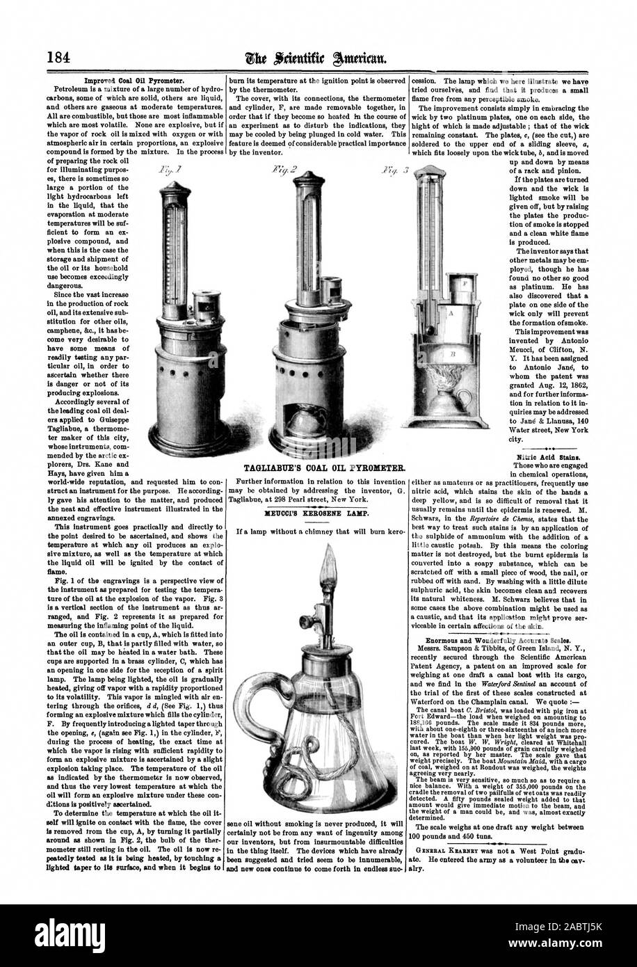 certainly not be from any want of ingenuity among our inventors but from insurmountable difficulties In the thing itself. The devices which have already been suggested and tried seem to be innumerable Nitric Acid Stains. ate. He entered the army as a volunteer in the cav alry., scientific american, 1862-09-20 Stock Photo