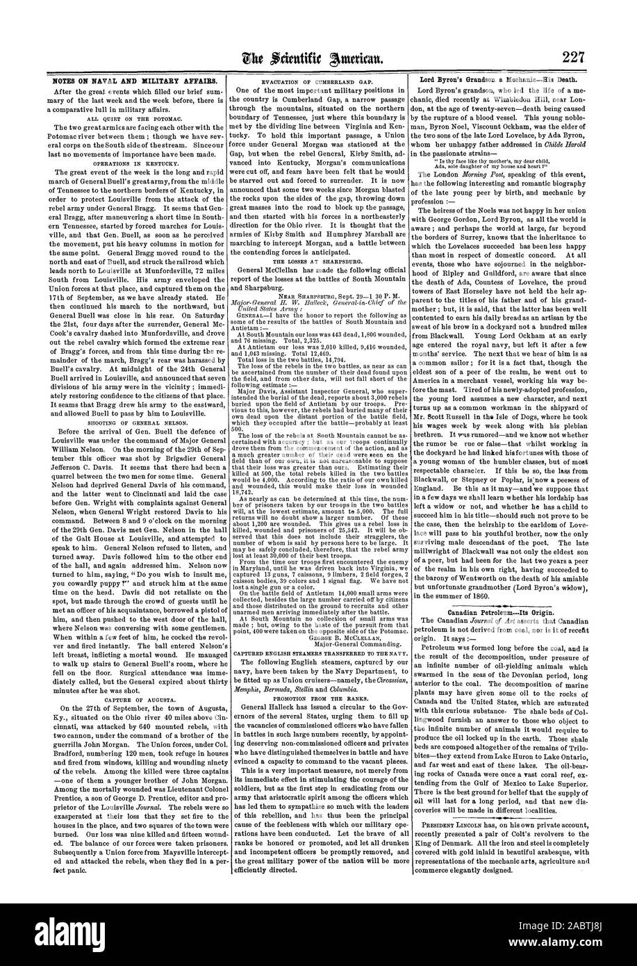 NOTES ON NAVAL AND MILITARY AFFAIRS., scientific american, 1862-10-11 Stock Photo