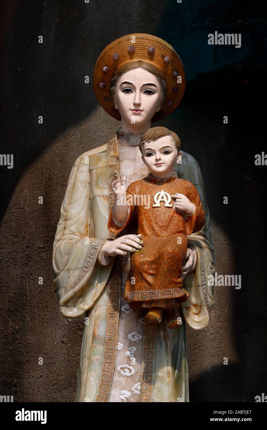 Statue of Our Lady of La Vang in Ao Dai dress. Basilica of Our Lady of