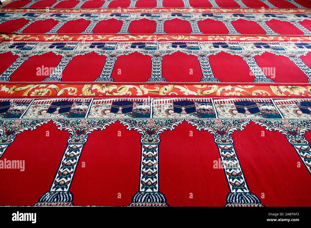 Islamic prayer rug in a mosque Stock Photo Alamy