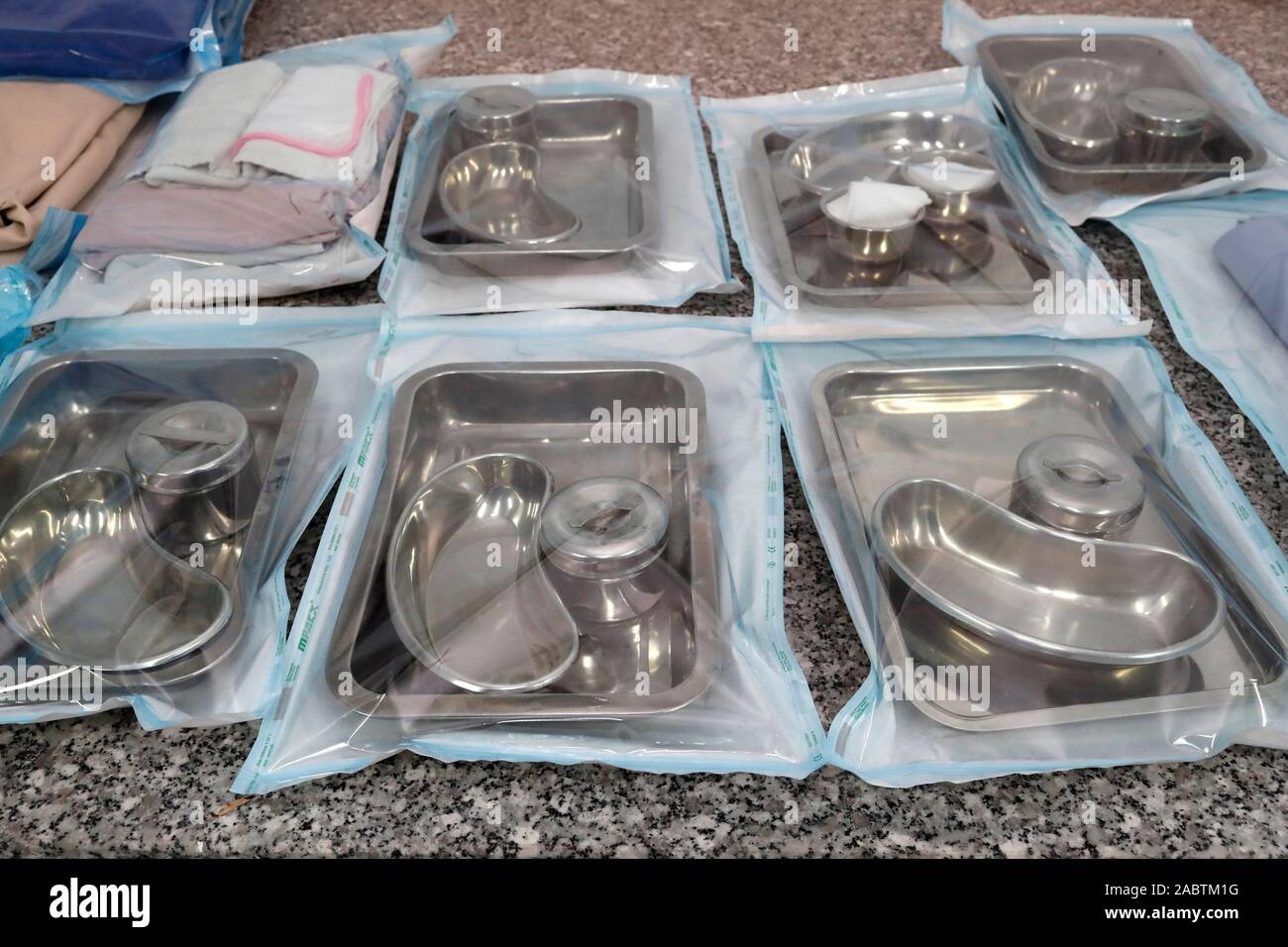 Sterile surgical instruments. Cardiology hospital. Ho Chi Minh City