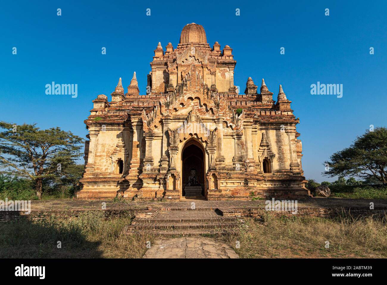 One of the numerous temples in Began archaeological zone,  Began, Myanmar. Stock Photo