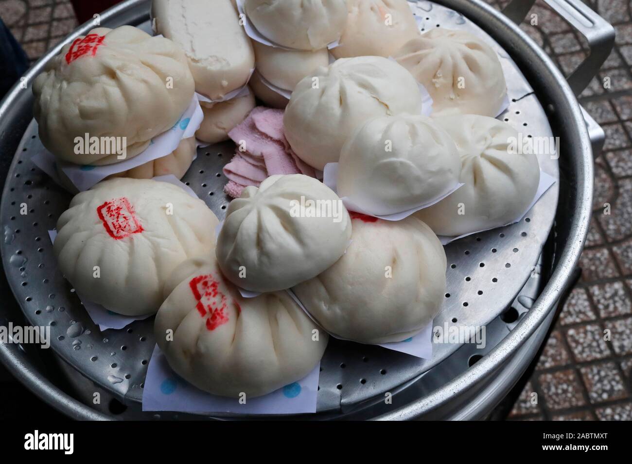 Dim sum. Chinese dumplings.  Ho Chi Minh City. Vietnam. Stock Photo