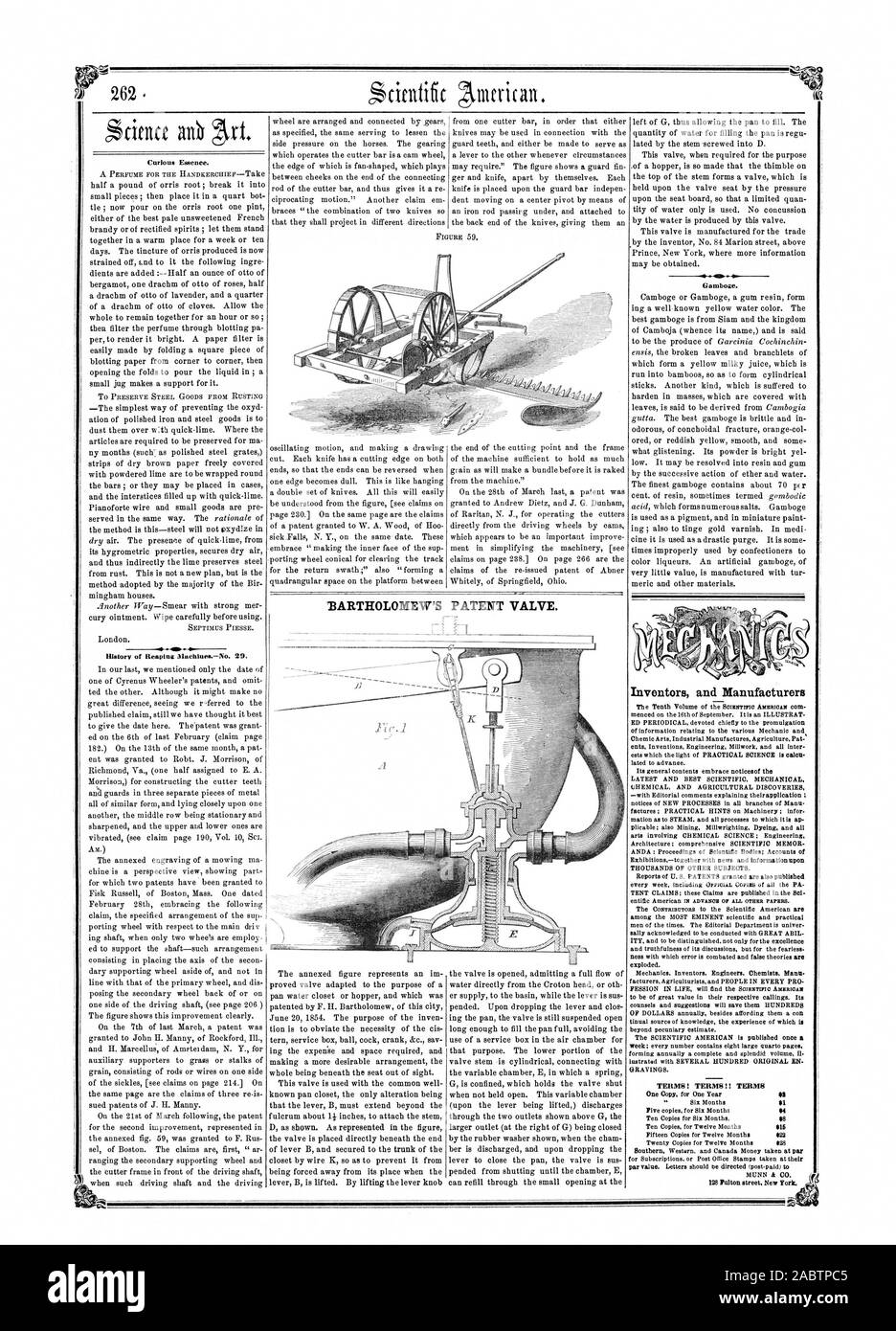 Patented 1855 Black and White Stock Photos & Images - Alamy