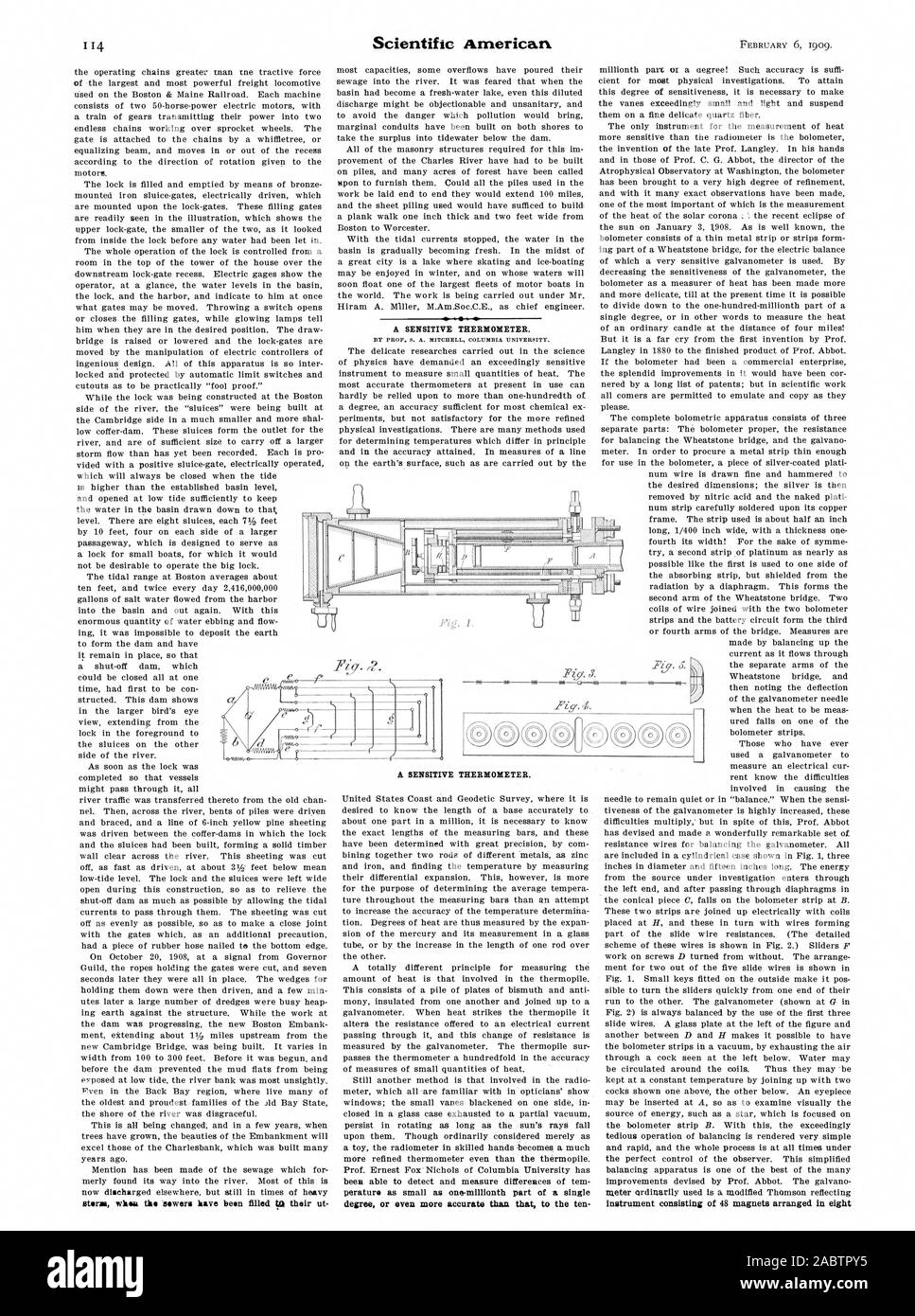 BY PROF. S. A. MITCHELL COLUMBIA UNIVERSITY. degree or even more accurate than that to the ten Instrument consisting of 48 magnets arranged in eight § 1, scientific american, -1909-02-06 Stock Photo