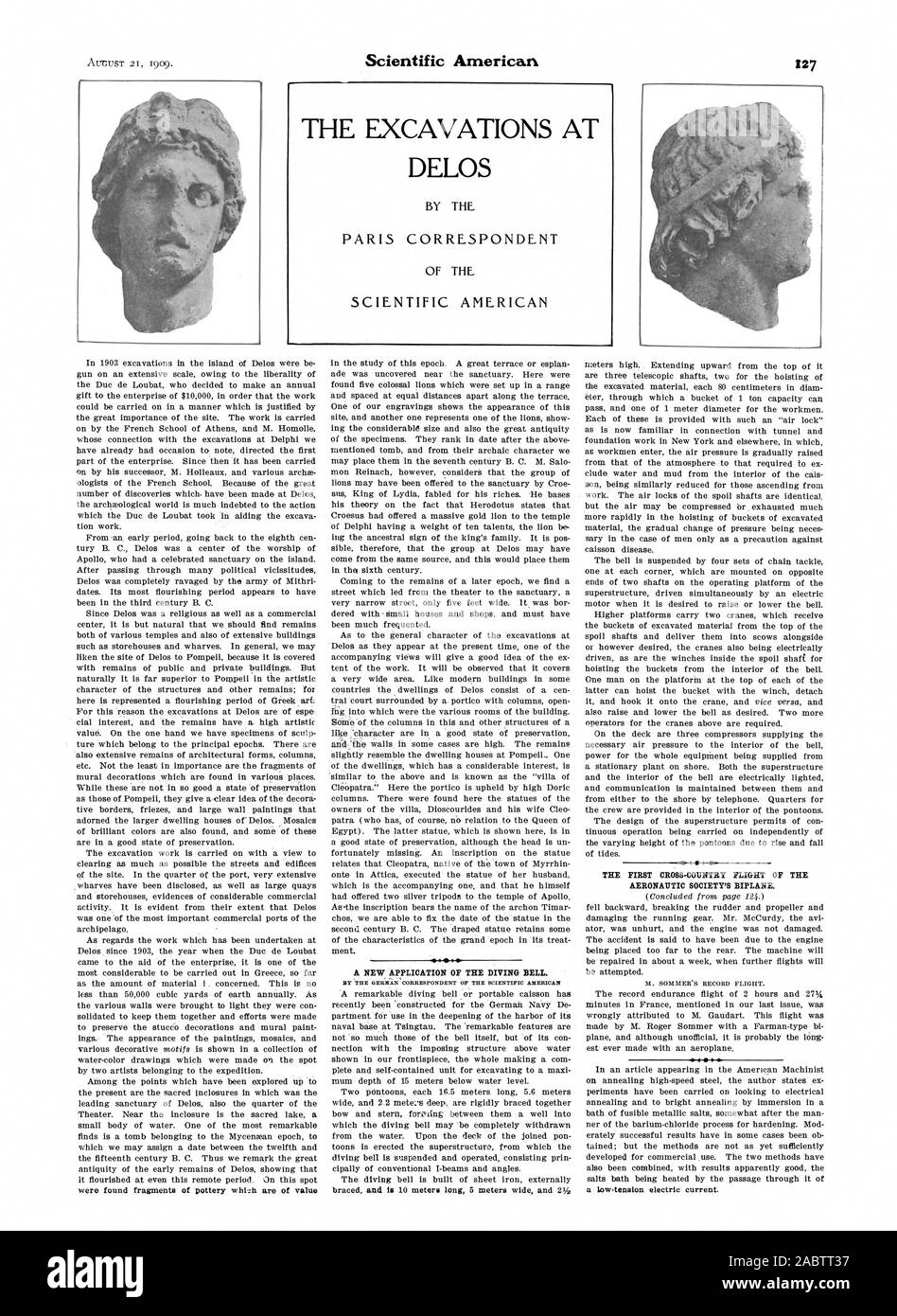 THE EXCAVATIONS AT DELOS, scientific american, -1909-08-21 Stock Photo