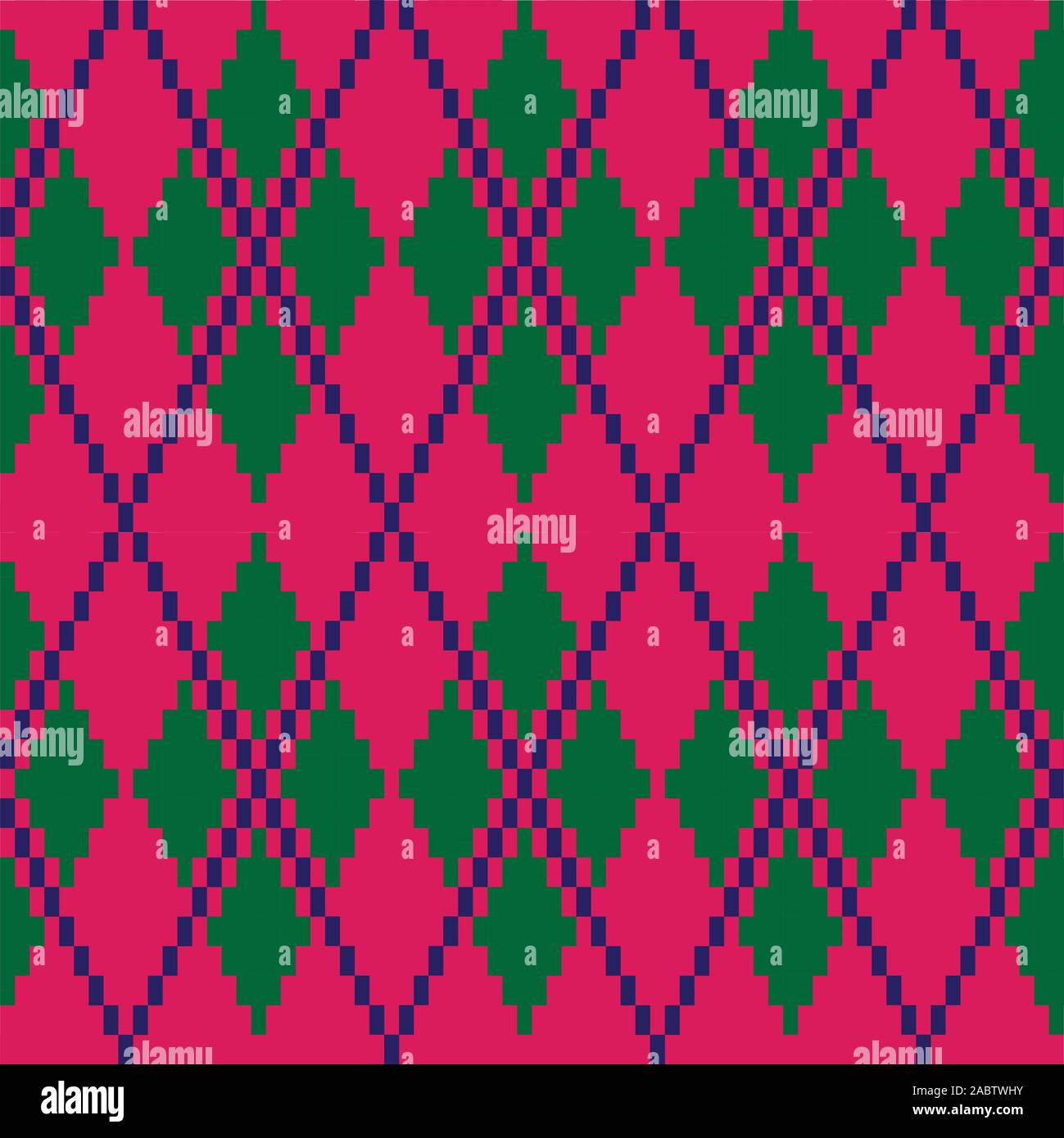 Classic Argyle Seamless Pattern - This is a classic argyle, diamond shape pattern suitable for website resources, graphics, print designs, textile Stock Vector