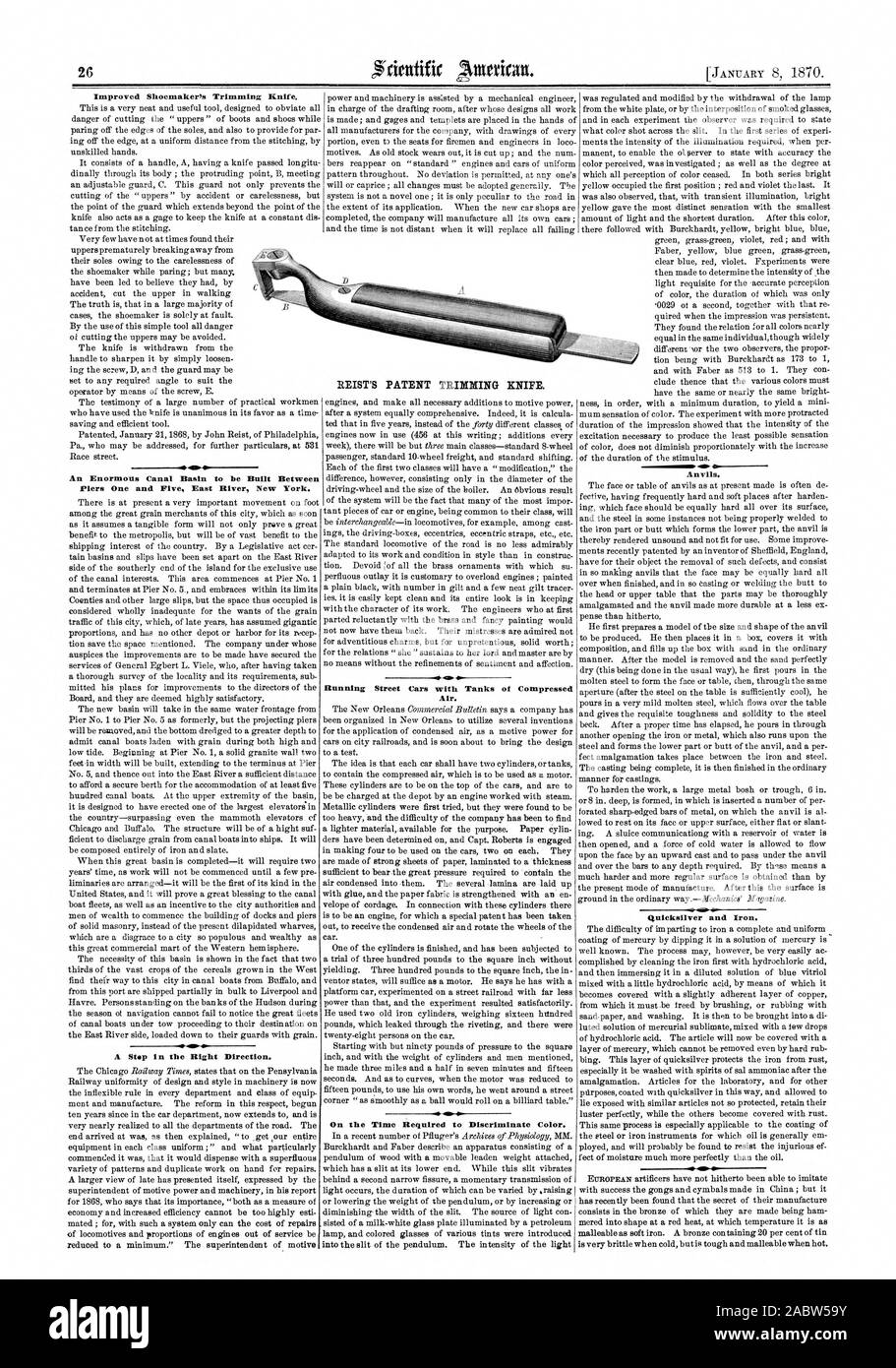 Improved Shoemaker's Trimming Knife Piers One and Five East River New