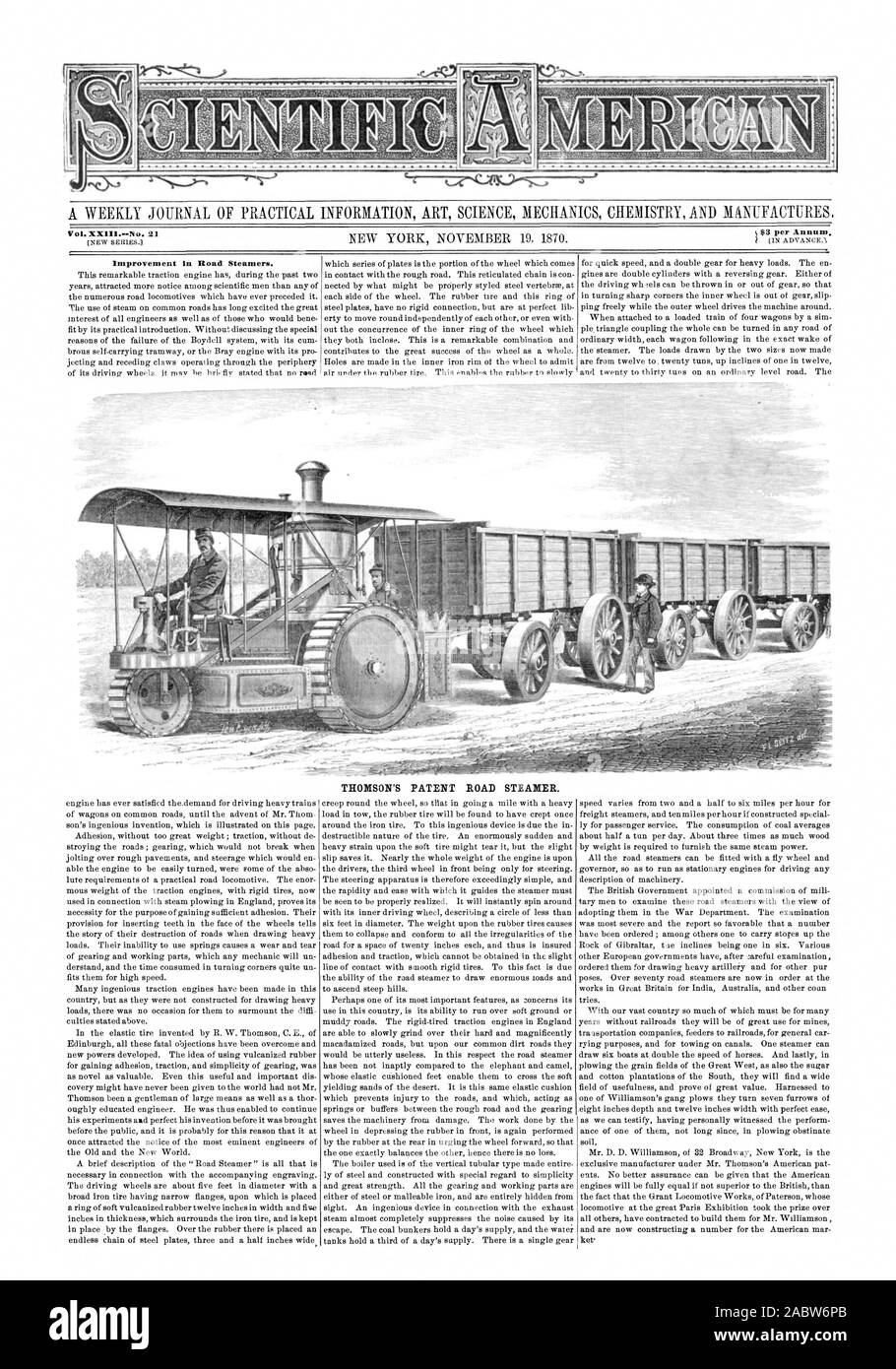 Thomsons patent road steamer hires stock photography and images Alamy