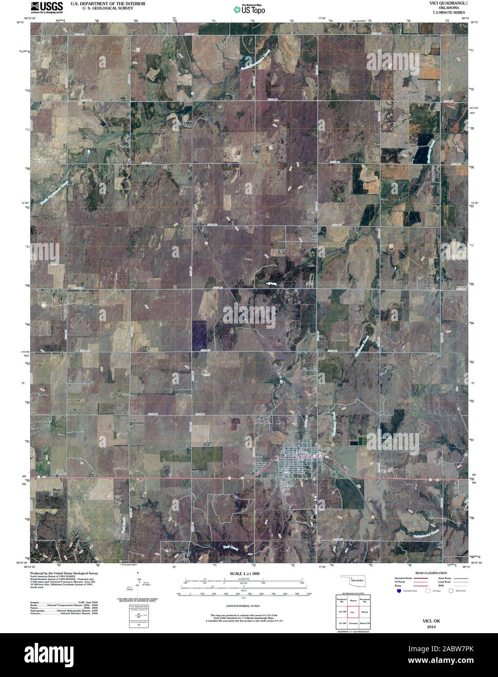 Map of vici oklahoma Cut Out Stock Images & Pictures Alamy