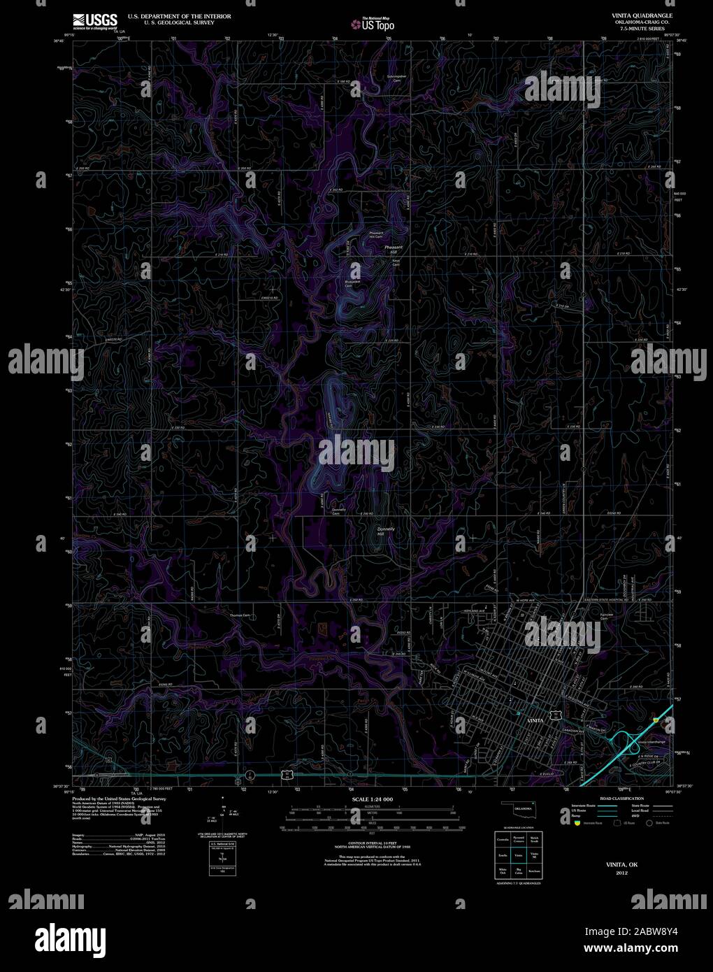 Map of vinita hires stock photography and images Alamy
