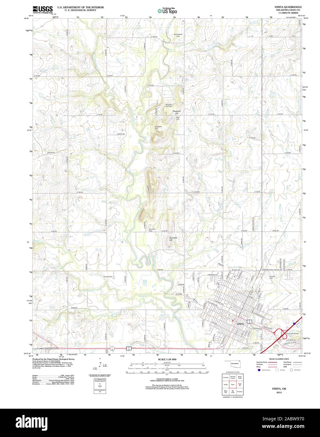 Map of vinita oklahoma Cut Out Stock Images & Pictures Alamy