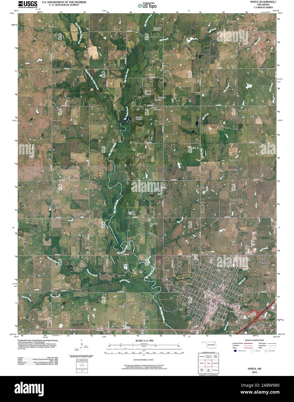 Vinita oklahoma map Cut Out Stock Images & Pictures Alamy