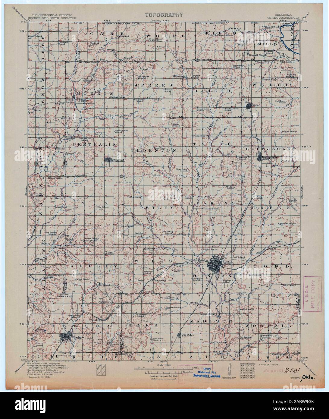 1913 oklahoma map hires stock photography and images Alamy