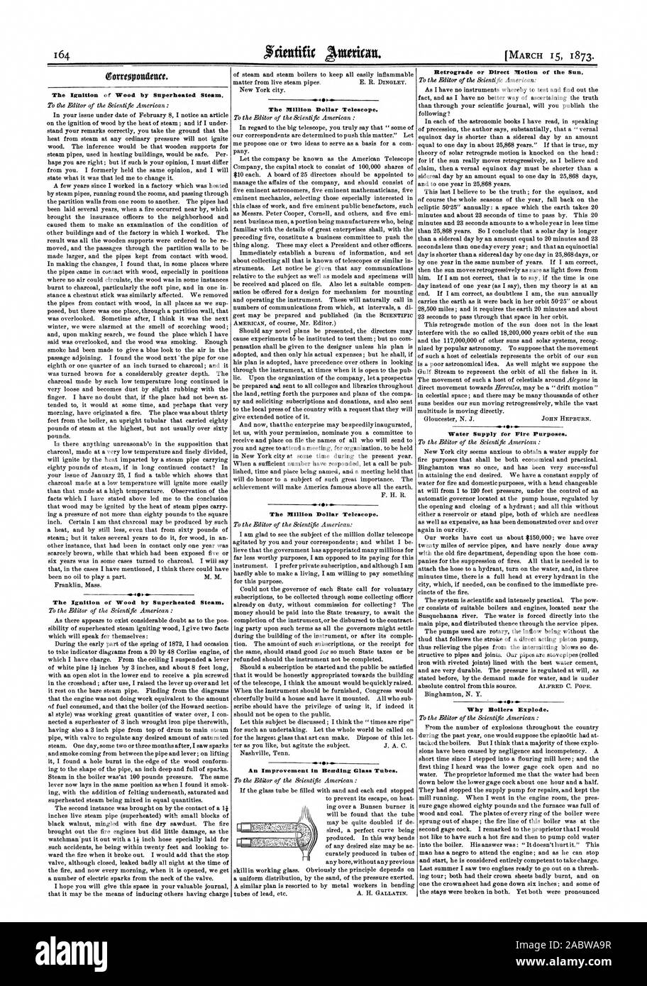 gorropondtact. The Ignition of Wood by Superheated Steam The Ignition