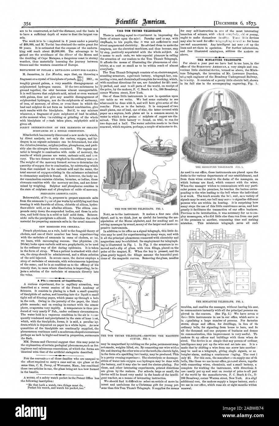 354 A Phenomenon or Capillarity. THE TOM THUMB TELEGRAPH. . THE ...