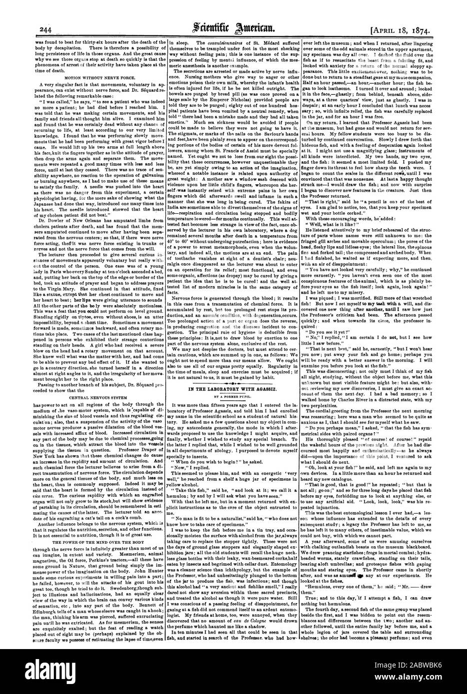 AUGUST 22 1874.1 Agricultural Life in Missouri. New French River Steamboat.  a American Telegraphy. Spiritual Phenomena. An Interesting Discovery. HOW  SHALL I INTRODUCE MY INVENTION1 MUNN & CO. 37 Park Row N. Y.